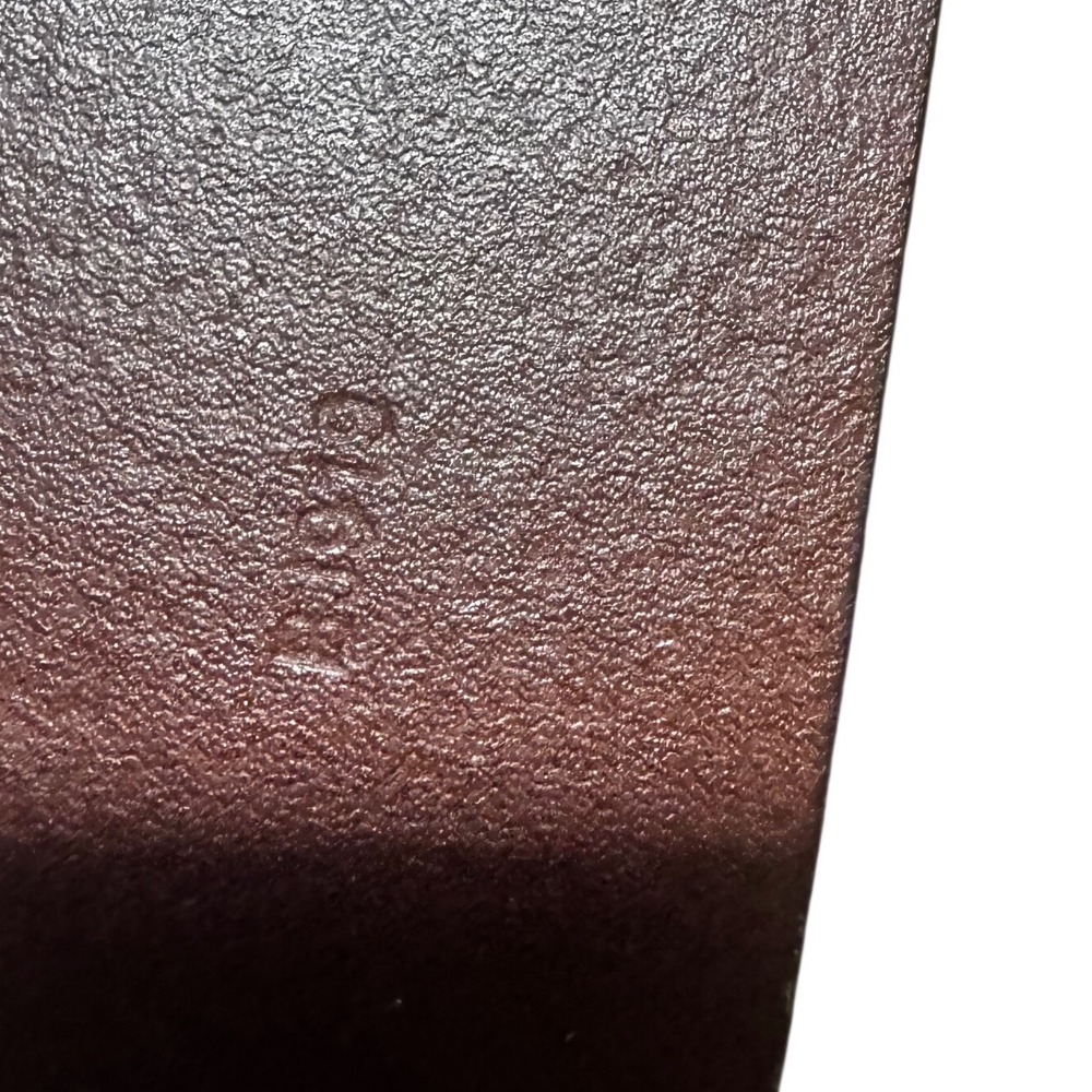 J.Crew Women's Cognac Brown Genuine Leather Belt Gold tone Oval Buckle M/L EUC - Picture 9 of 10